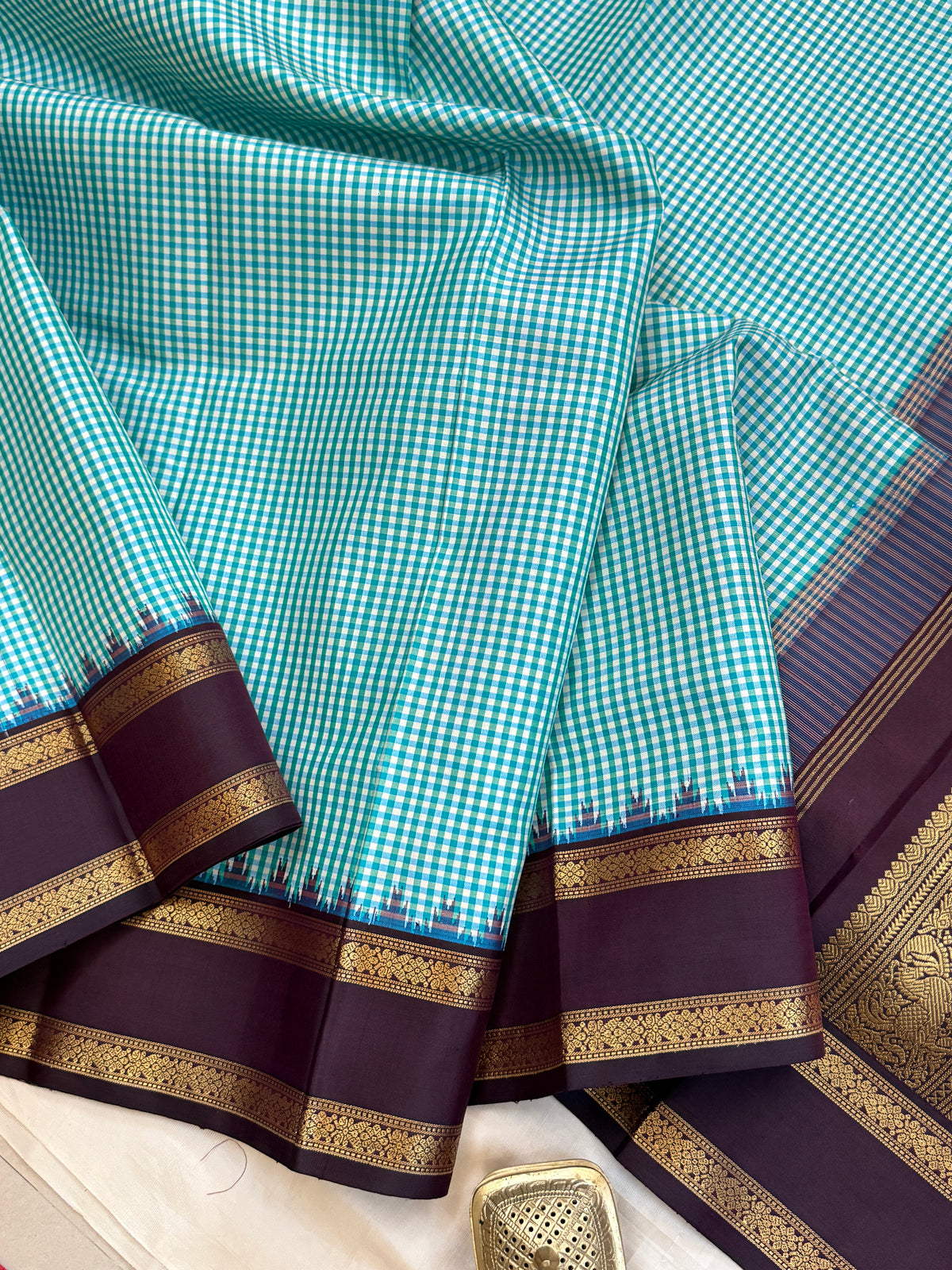 Special edition pattani Kattam and unusual kili pallu silk saree/clsa 12437