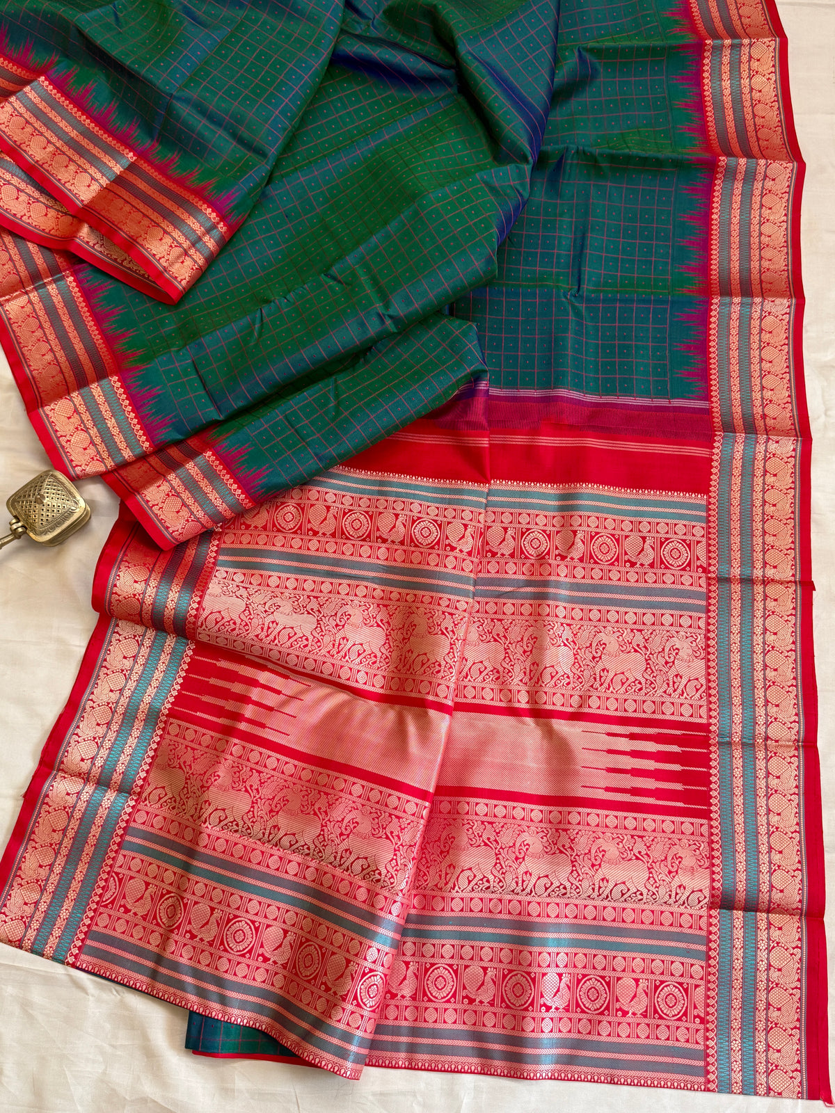 Special edition peacock with laksham Butta silk saree/clsa 12436