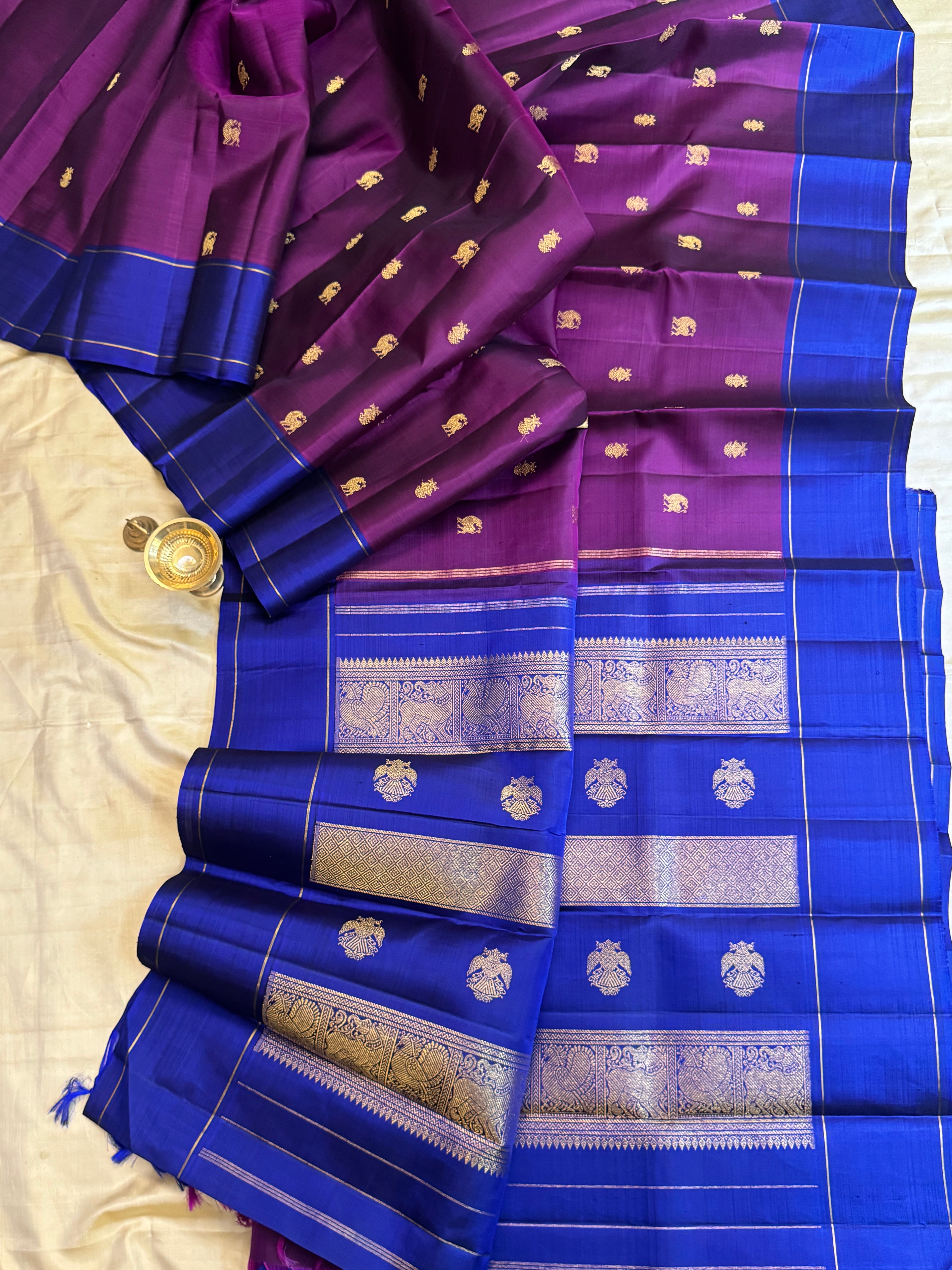 Navalpazha colour / simple kanjipuram silk