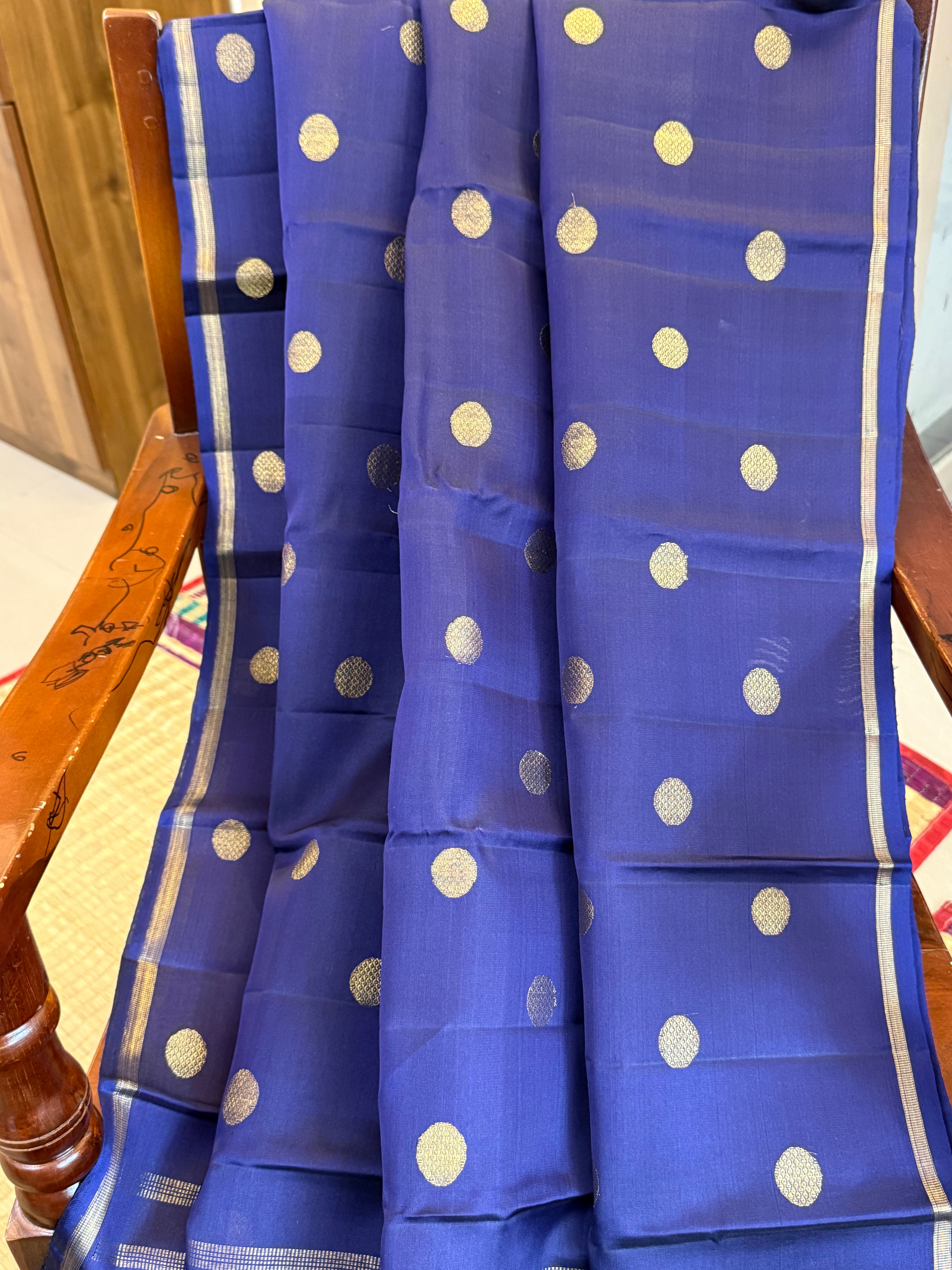 Organza border less saree