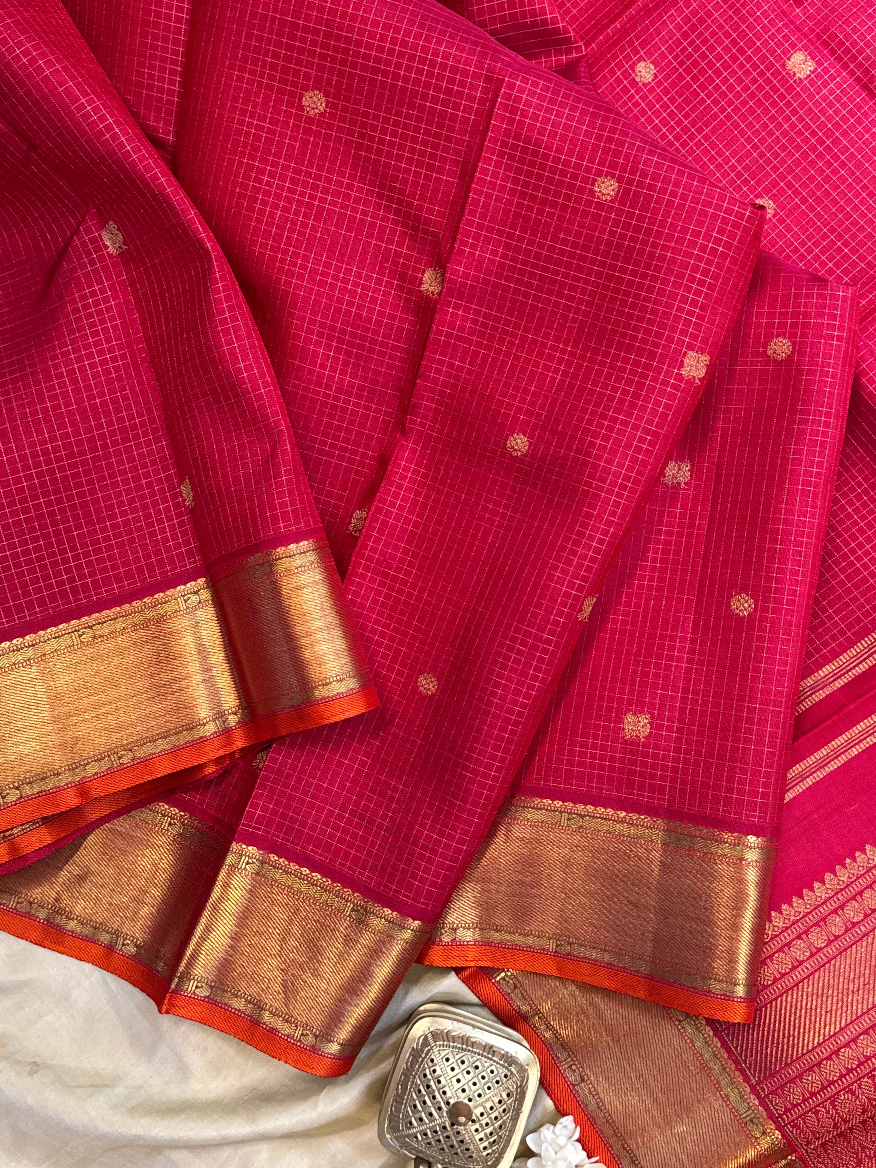 Red zari kattam butta / Kanjipuram silk CLSA2129