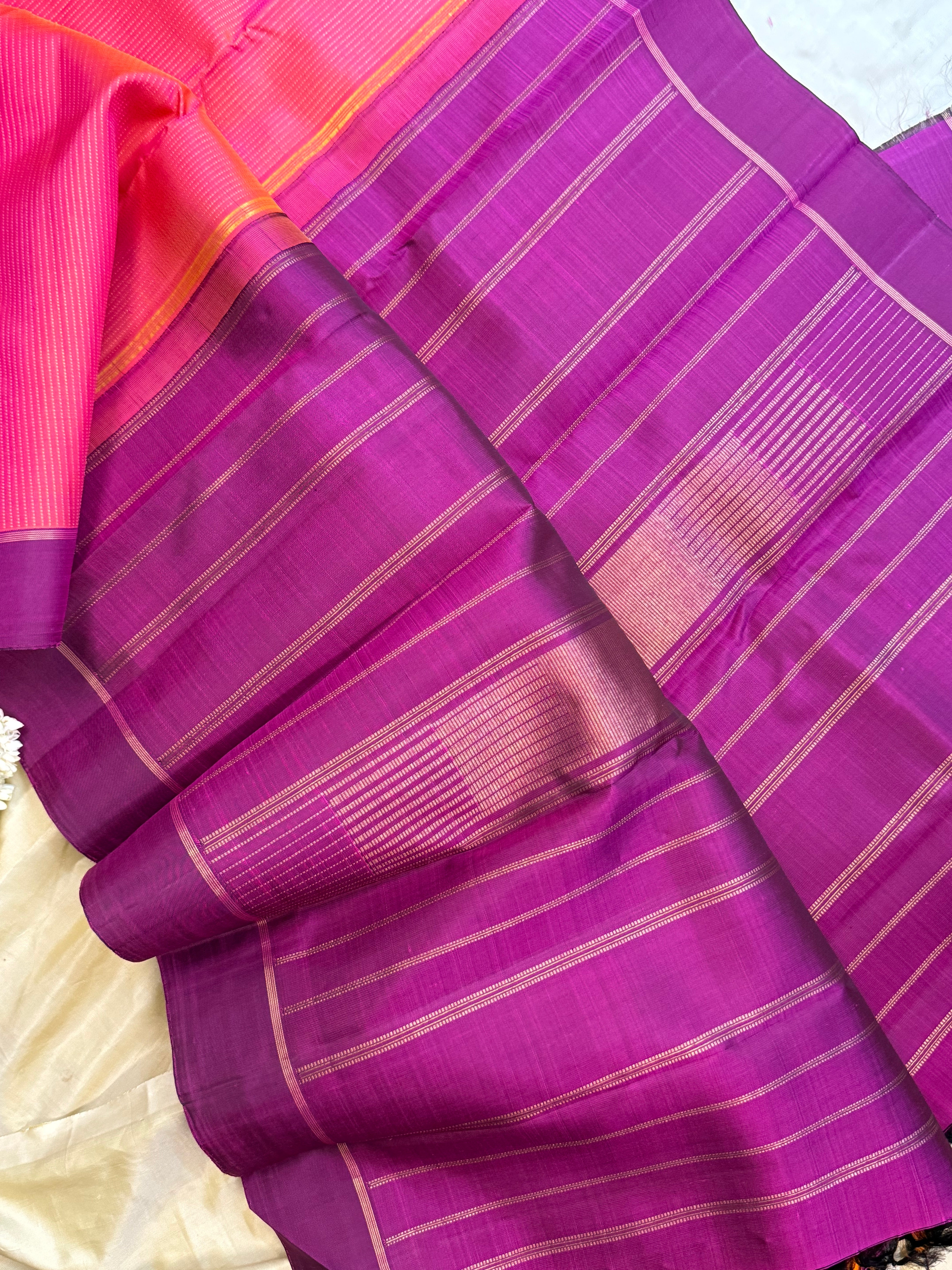 Pinkish purple oosivanam / Kanjipuram silk