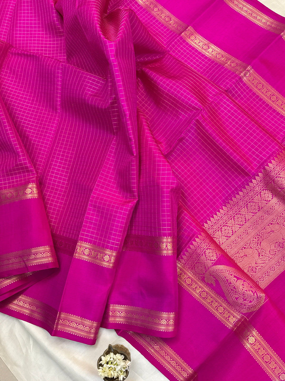 festivel edit _special edition_Rani pink and body Zari kattam/ silk saree clsa 12404