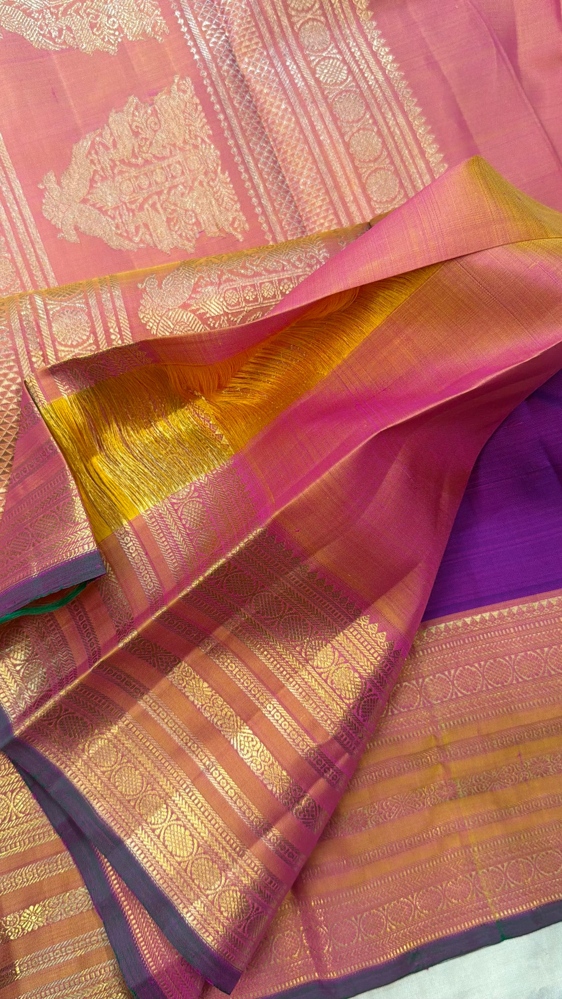 Purple varisapet / Kanjipuram silk