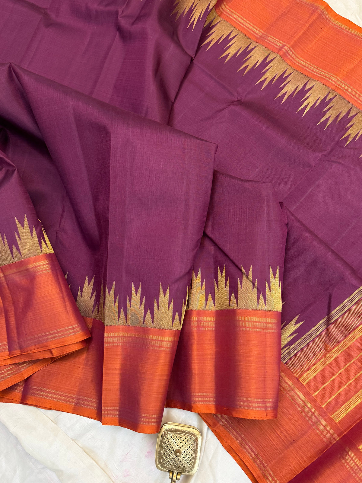 Thalampu rekku /kanjipuram silk saree clsa 12737