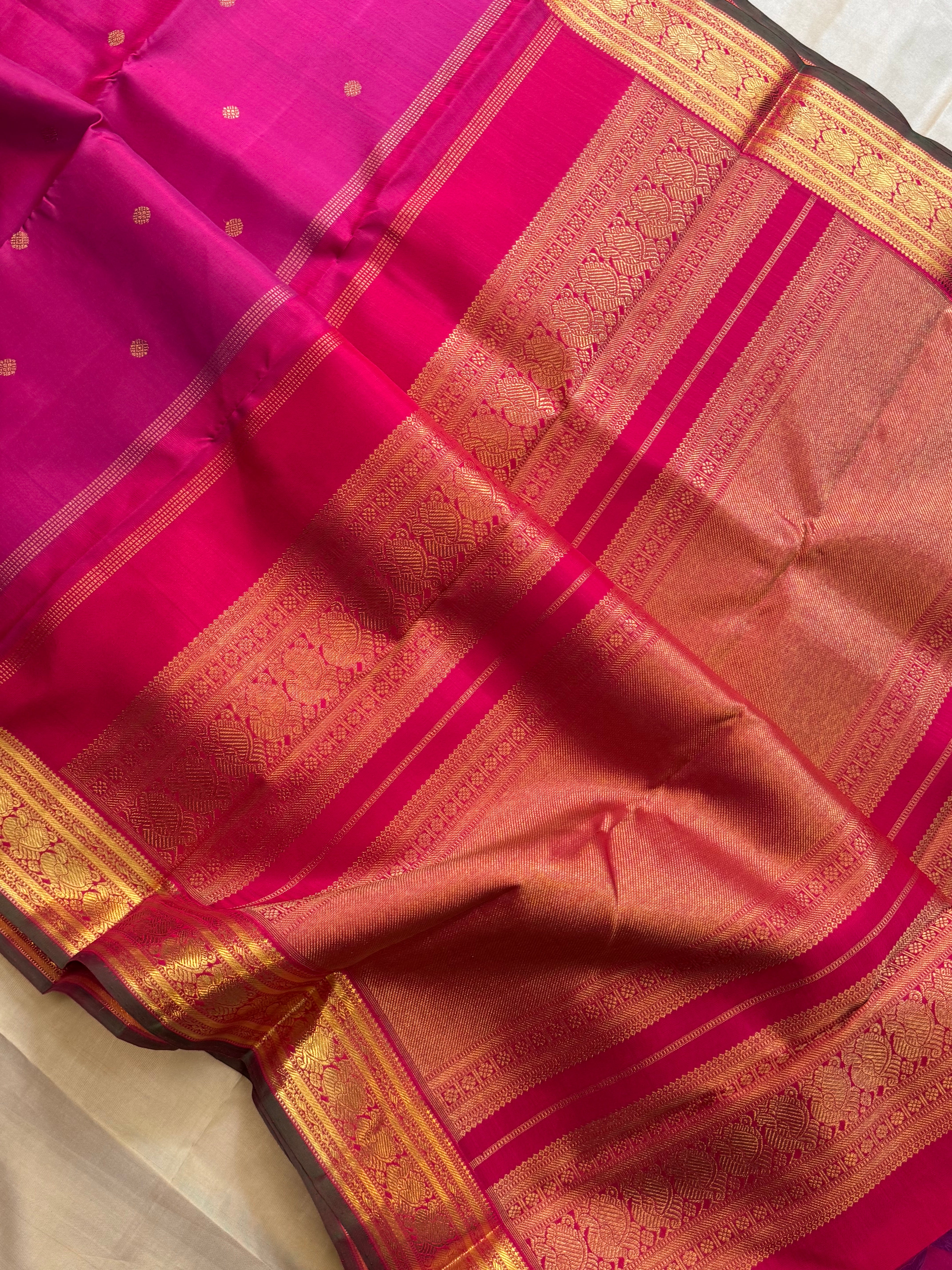 Swapnam :Purplish pink Butta / kanjipuram silk