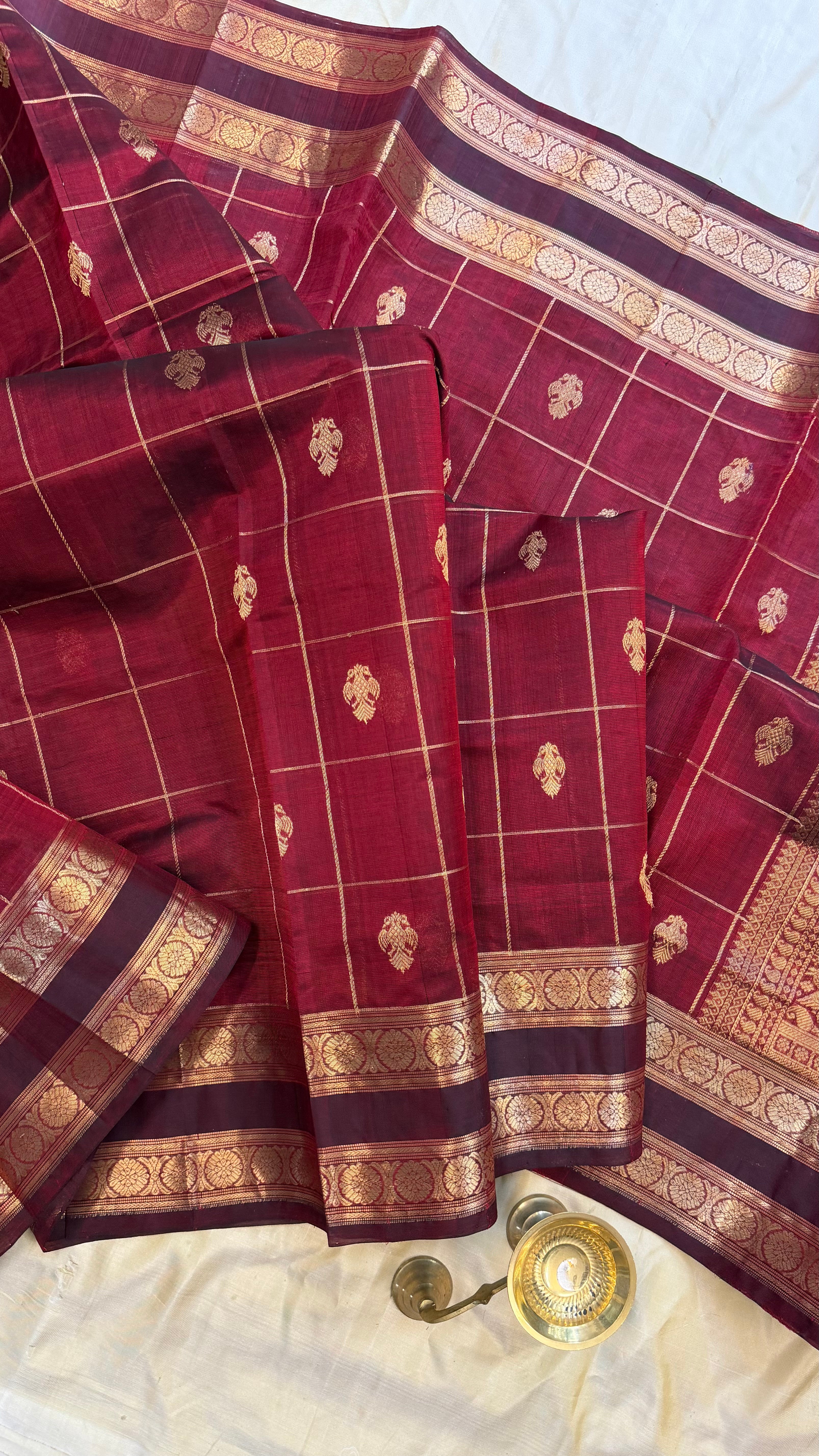 Vintage araku kattam Iruthalaipakshi/ Premium silk cotton