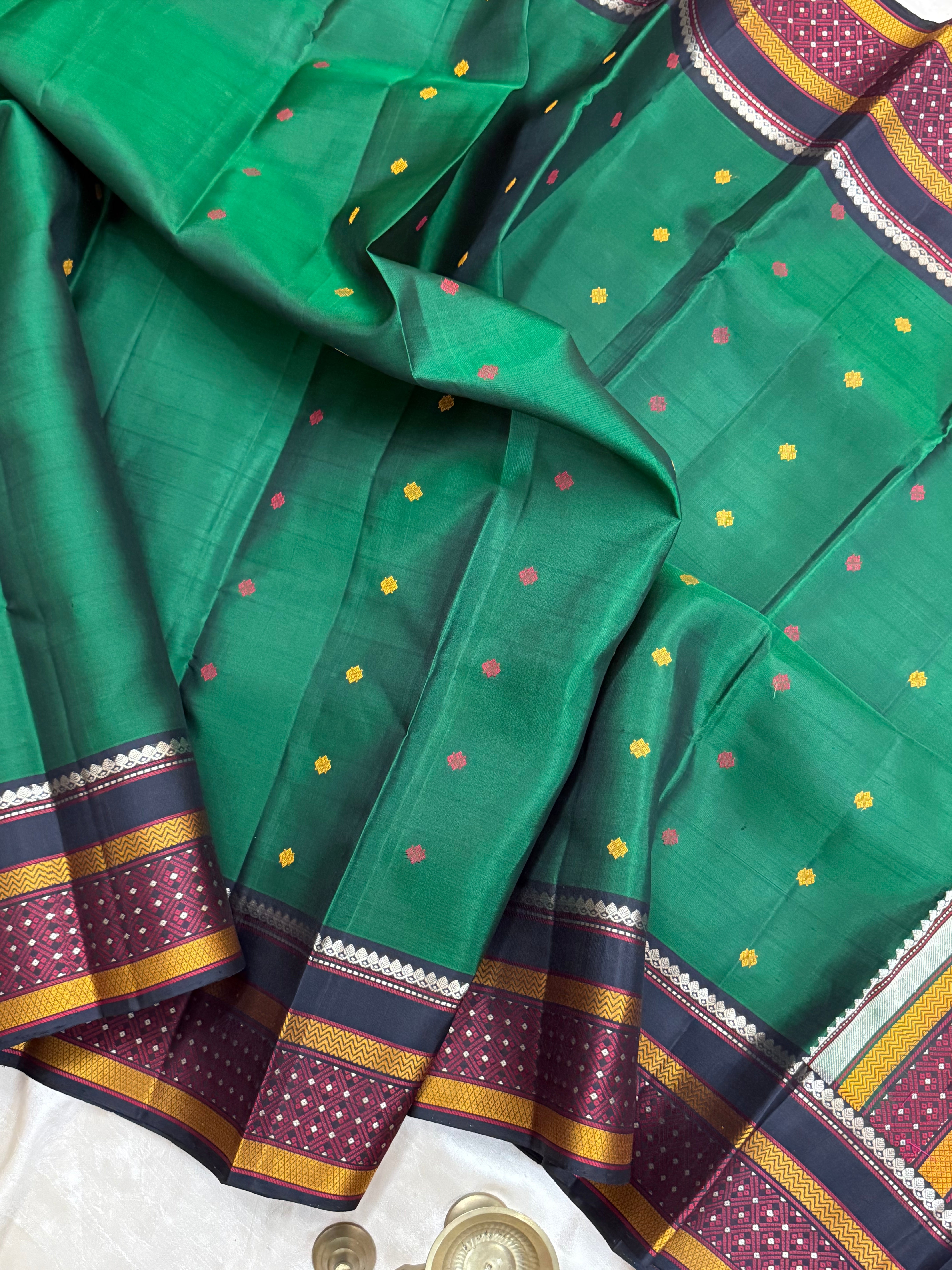 Dark green and black / Varnangal Soft Silk