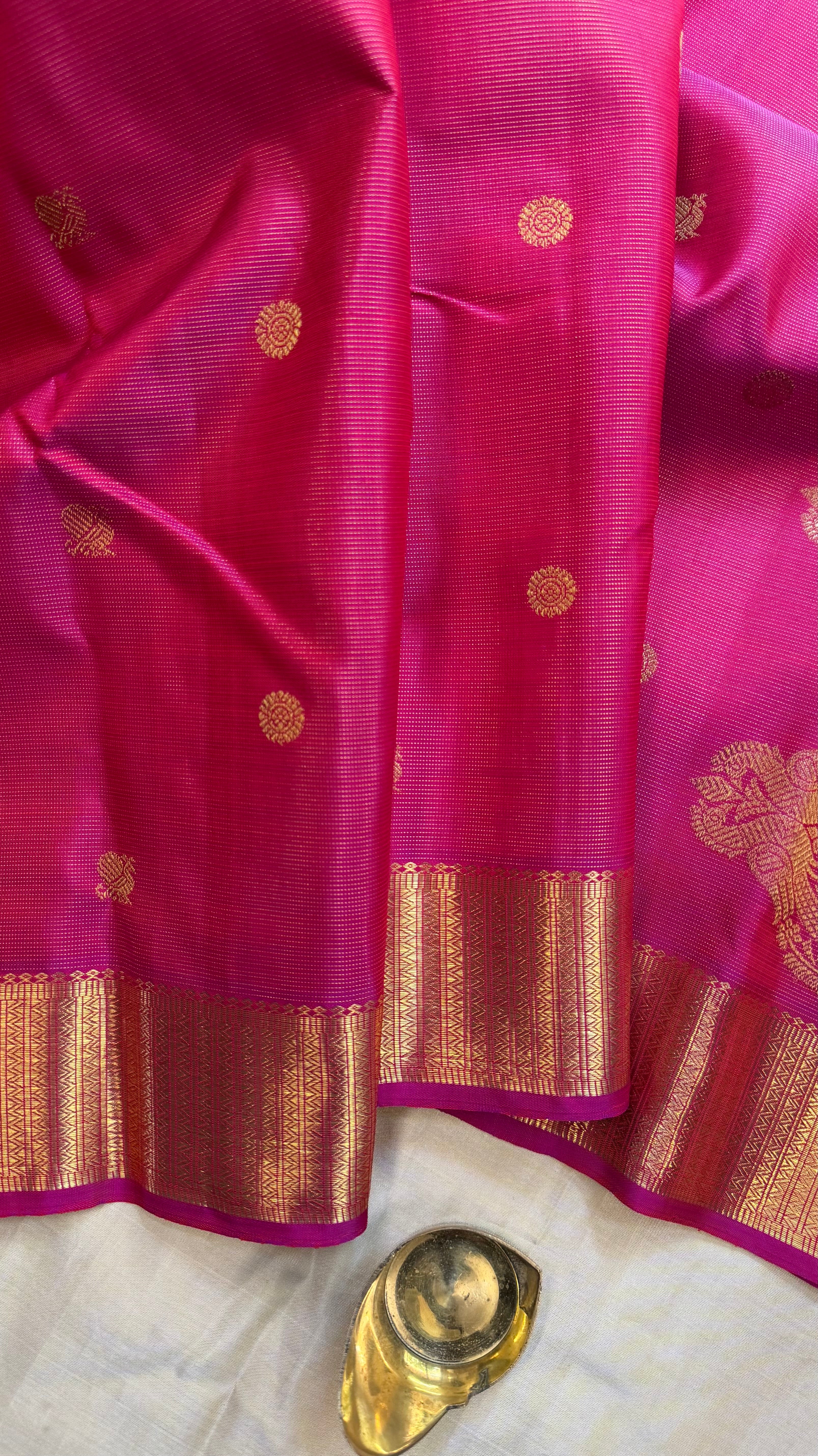 Double tone pink vairaoosi - Exclusive pallu / Kanjipuram Silk