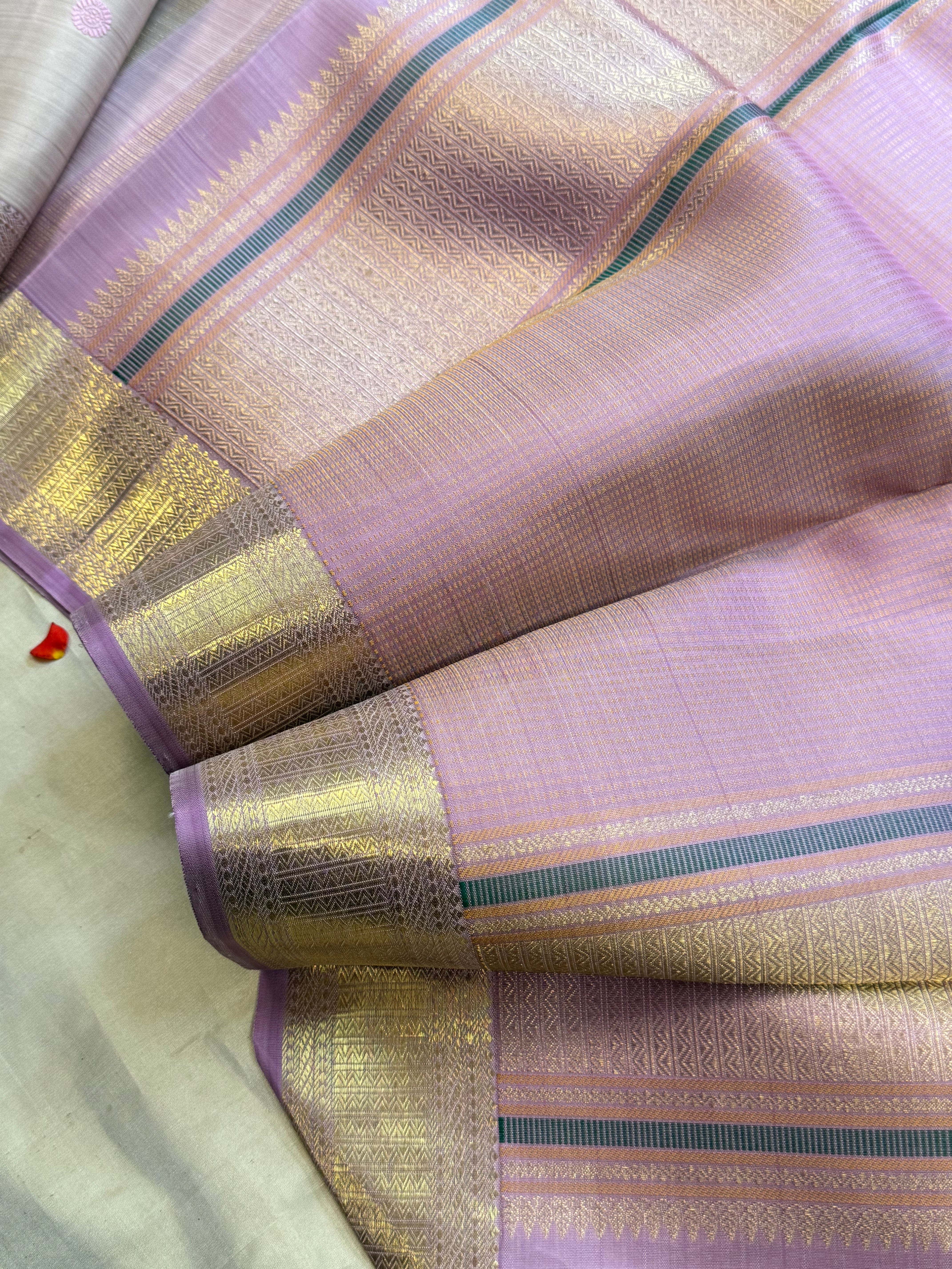 Onam edit - greyish pink thread butta / kanjipuram silk CLSA6028