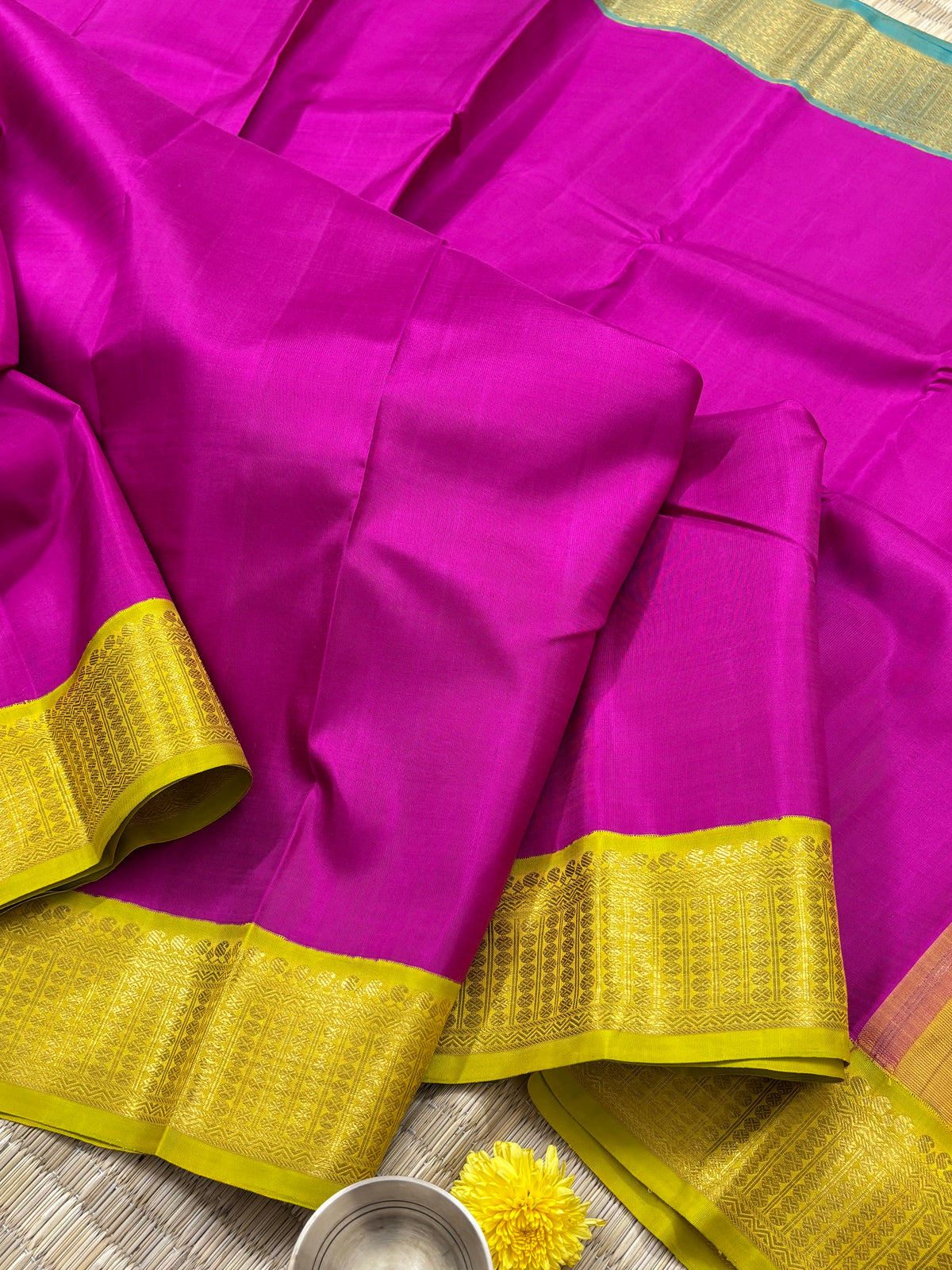 Concept saree-double pallu and double blouse Korvai/kanjipuram silk saree clsa 10956
