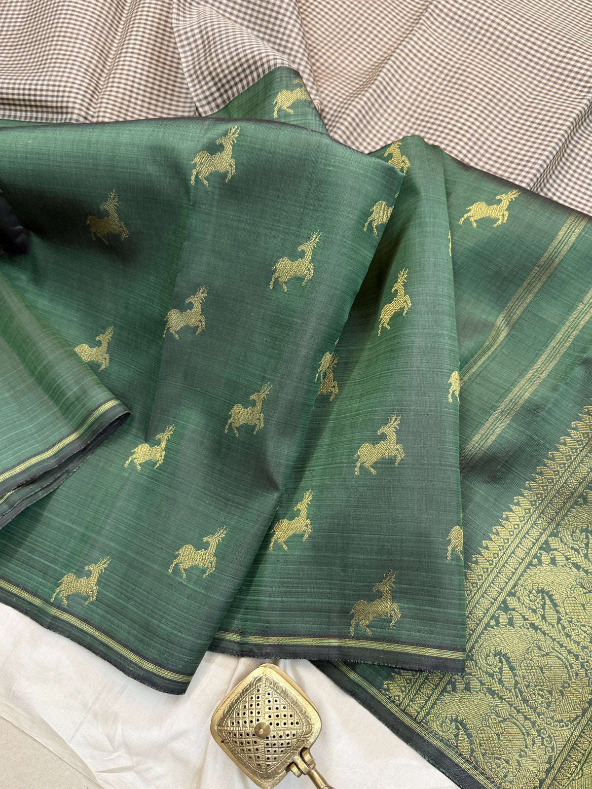 Organza Korvai / pure Zari Kanjipuram clsa 12156