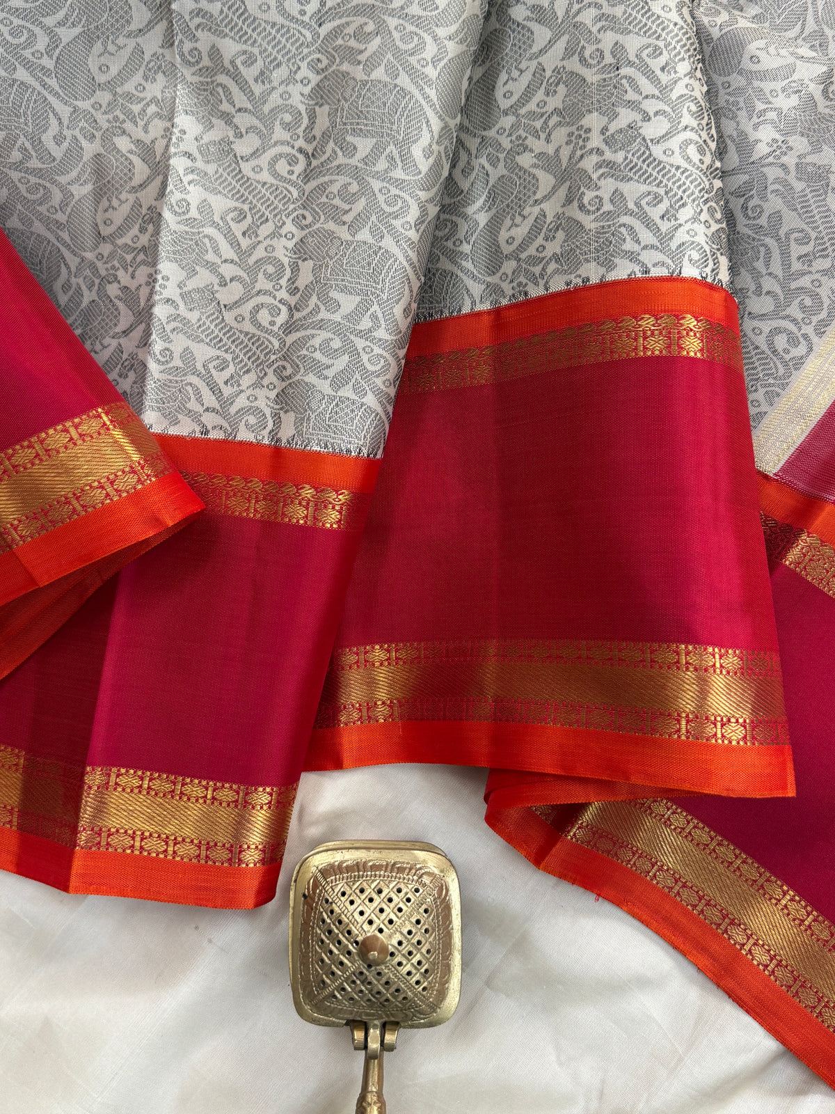 Vanasingaram Rettapet border/ Kanjipuram silk saree clsa 12793