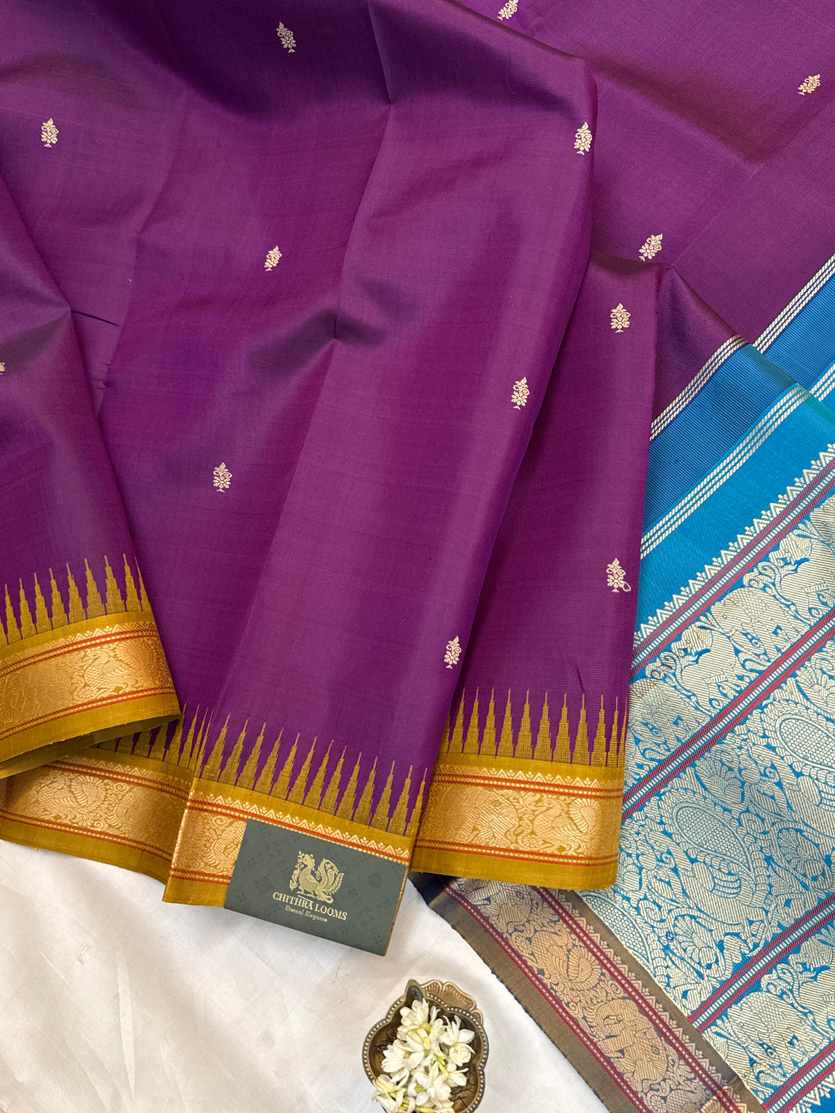 Festivel edit _Special edition_Ganga Jamuna with double palla Korvai thread Butta silk saree/clsa 12423