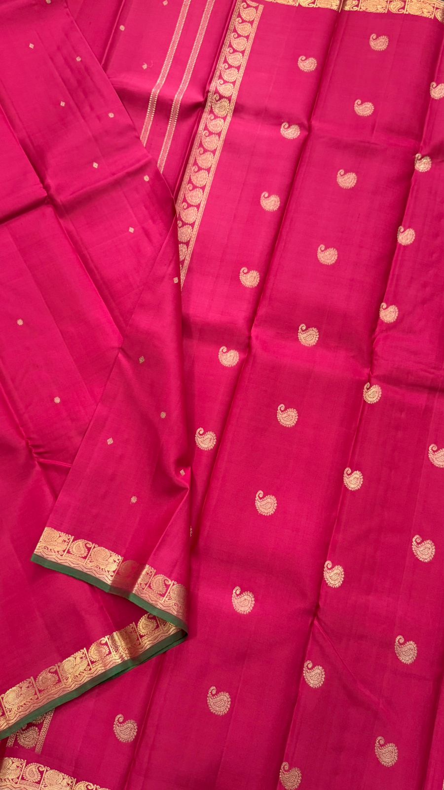 Pinkish Araku small border/ Kanjipuram silk
