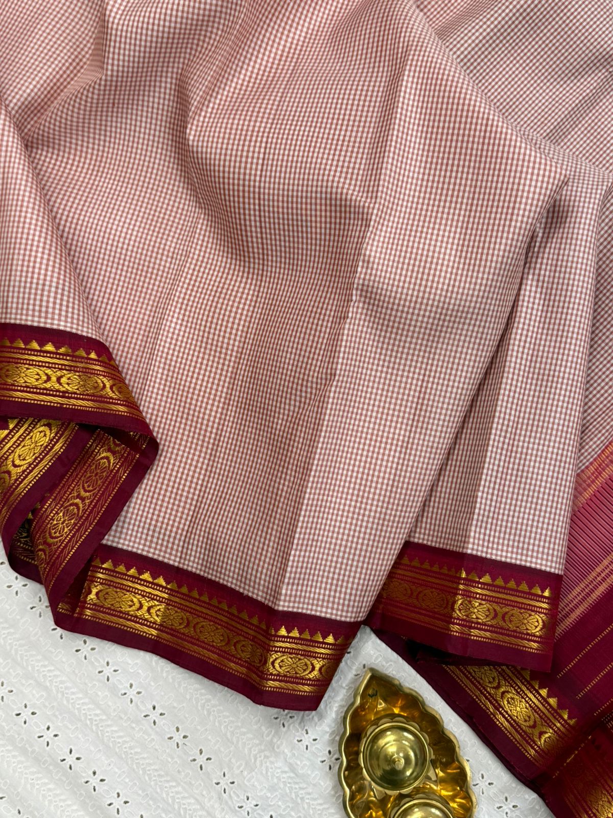 Pink checks and araku / Arani Silk CLSA9879