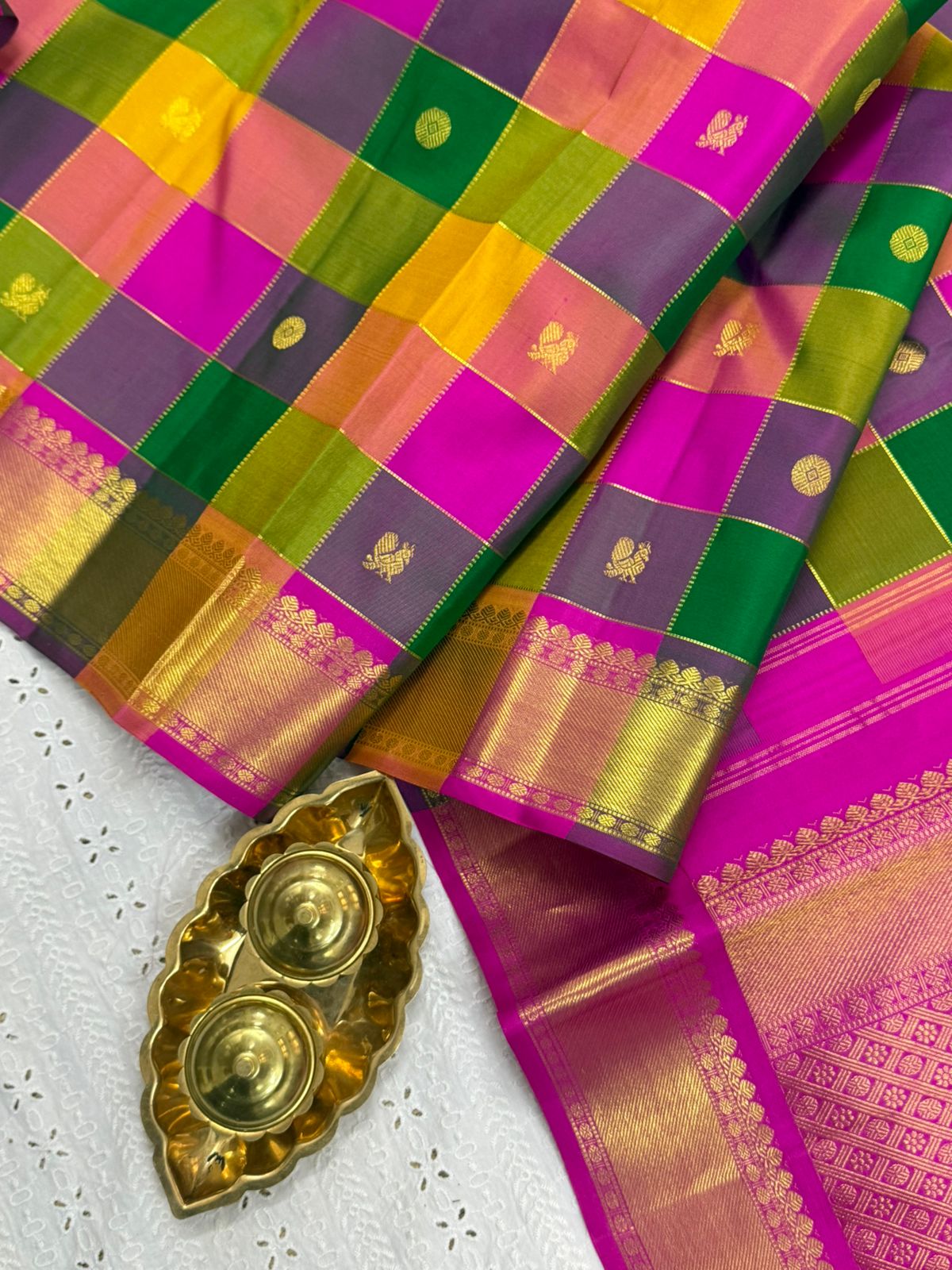 Paalum pazhamum checks/ Arani silk CLSA9921
