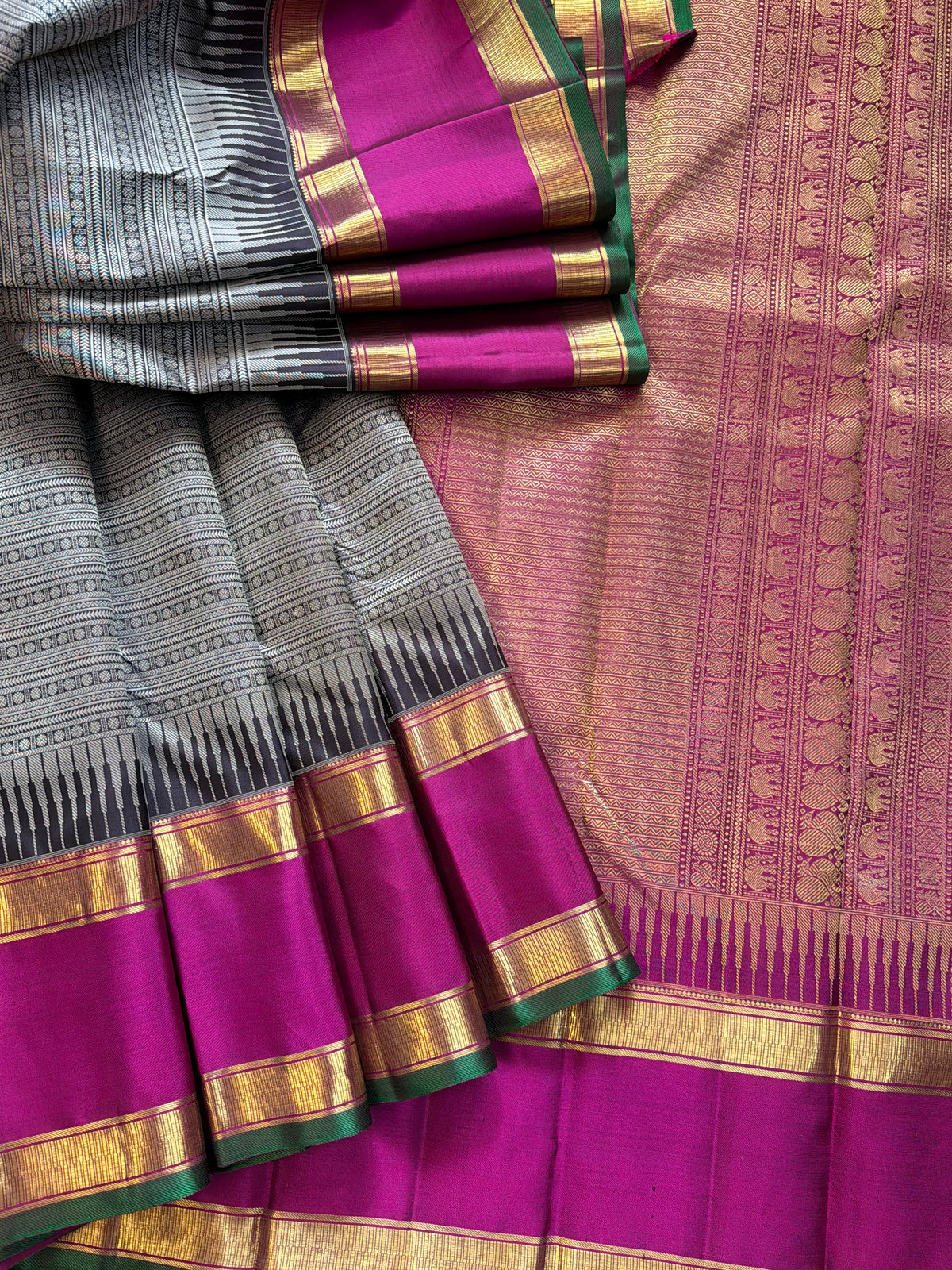 Varisapet black  / pure Zari Kanjipuram silkCLSA9899