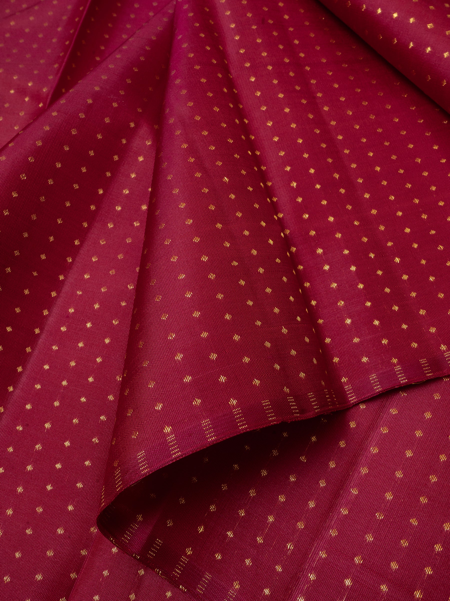 Pinkish red zari butta / blouse fabric