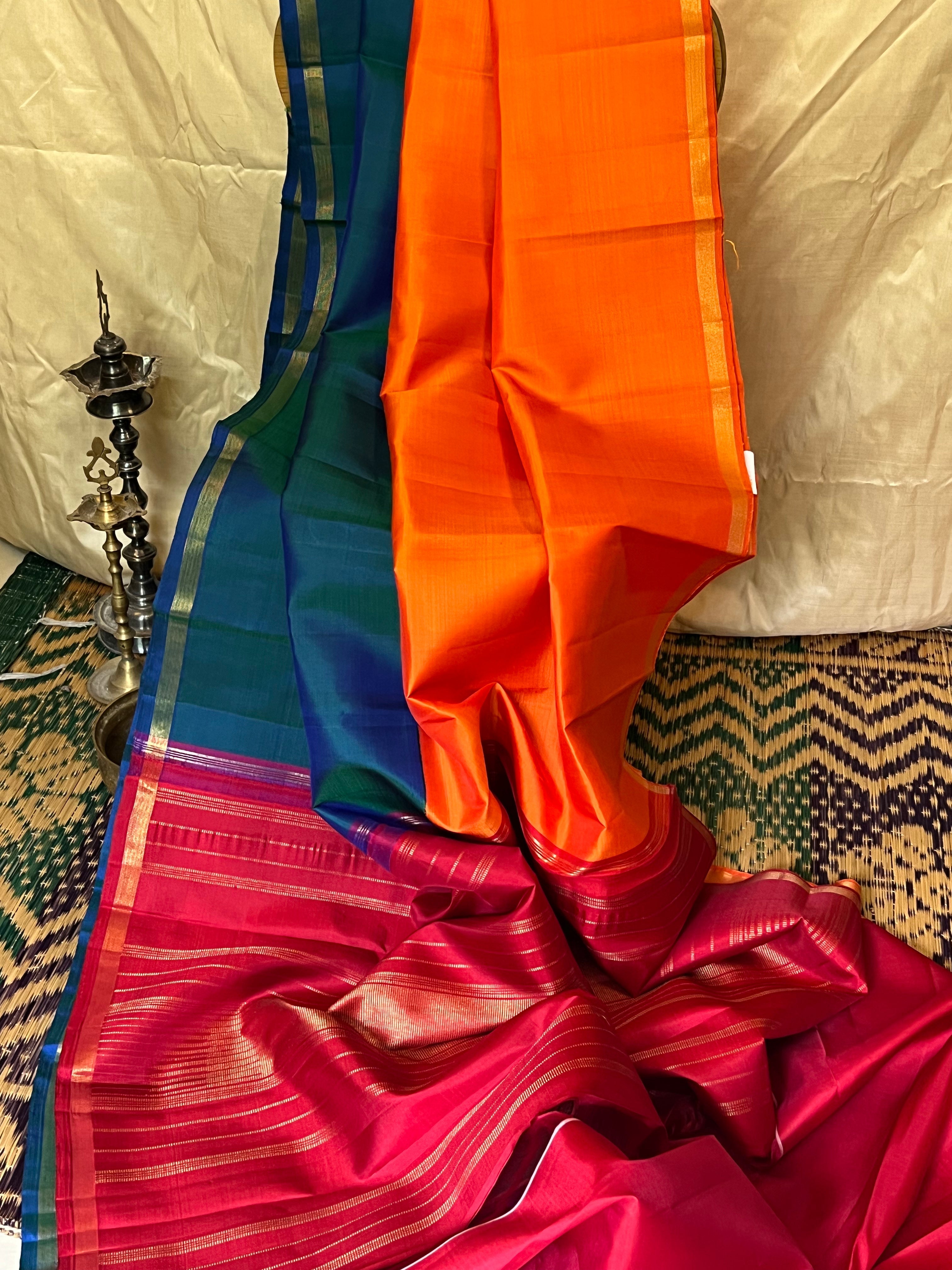 Half and half korvai kanjipuram silk chithraloomsbyCK
