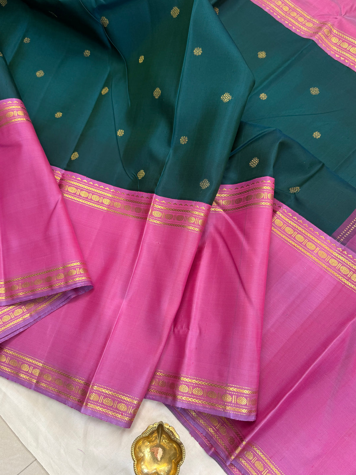 Aarani long border Korvai/kanjipuram silk saree clsa 12788