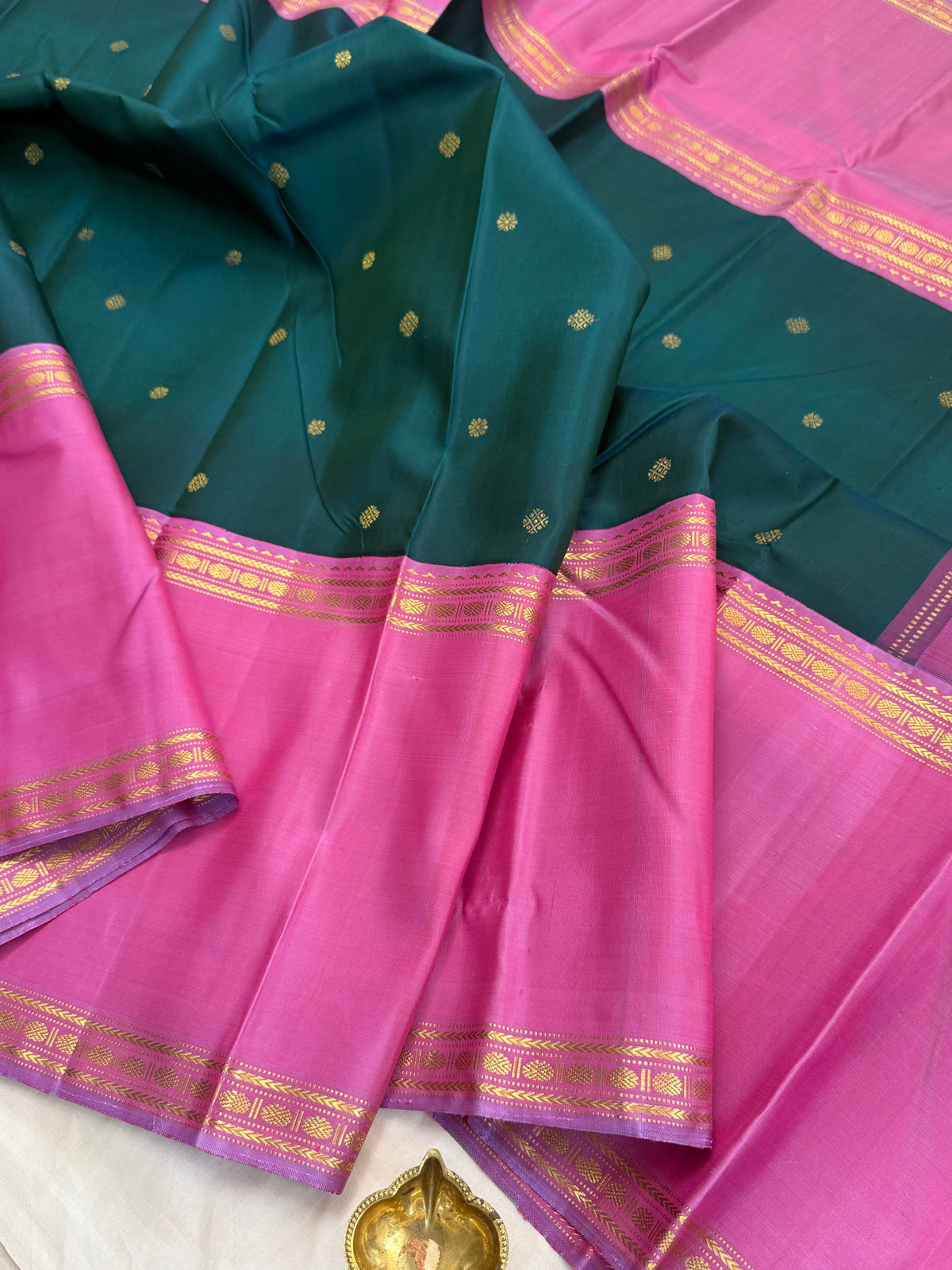 Aarani long border Korvai/kanjipuram silk saree clsa 12788
