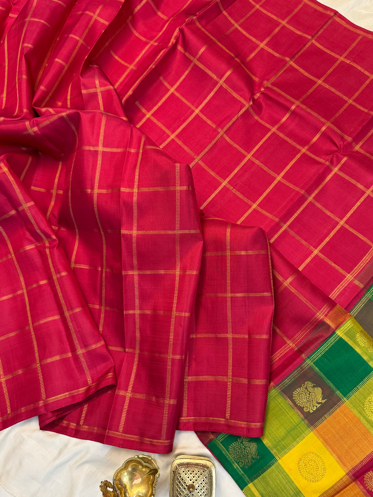 Paalum Pazham pallu and blouse pure zari/ kanjipuram silk saree clsa 13057