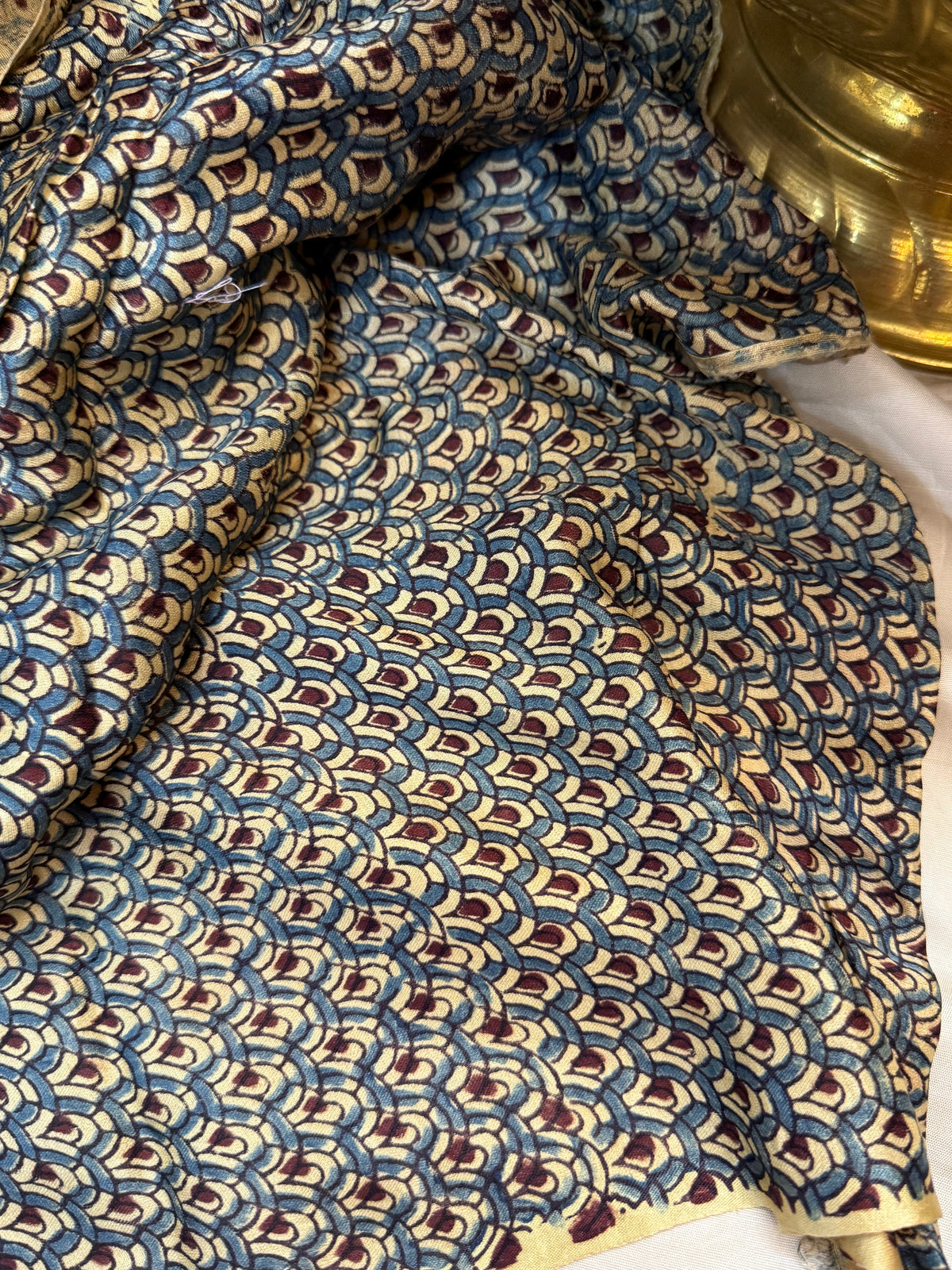 Bhandhini and ajrak prints / Gajji silk clsa 12678